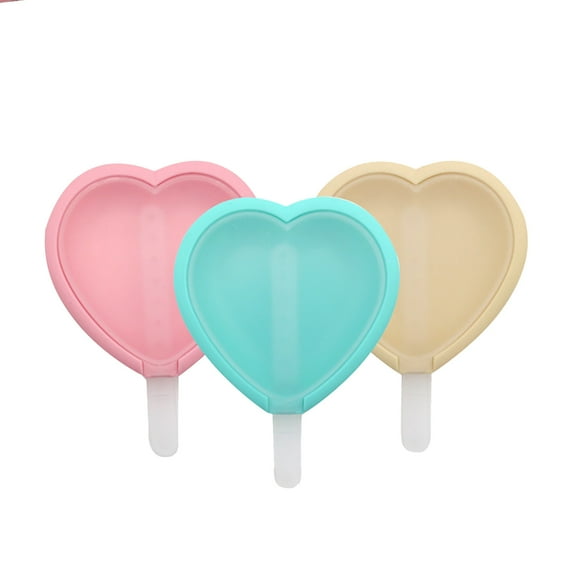 Snmubt Ice Cream Ice Lolly Molds Ice with Sticks Tray Ice Froze (Yellow,Pink,Blue)