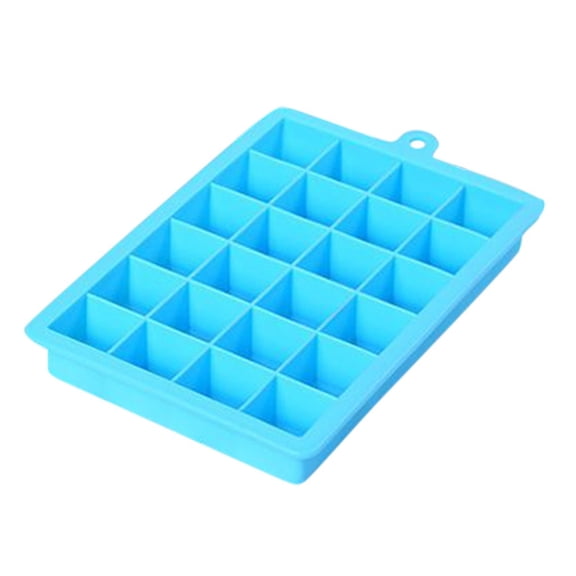 Snmubt Ice Making Mini 24 Ice Tray Home Ice Making with Lid (Blue)