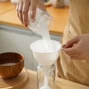 Snmubt Kitchen Buckle Funnel Large Diameter Oil Pot And Wine Pot Hanging Storage Lotion Filling Funnel (White)