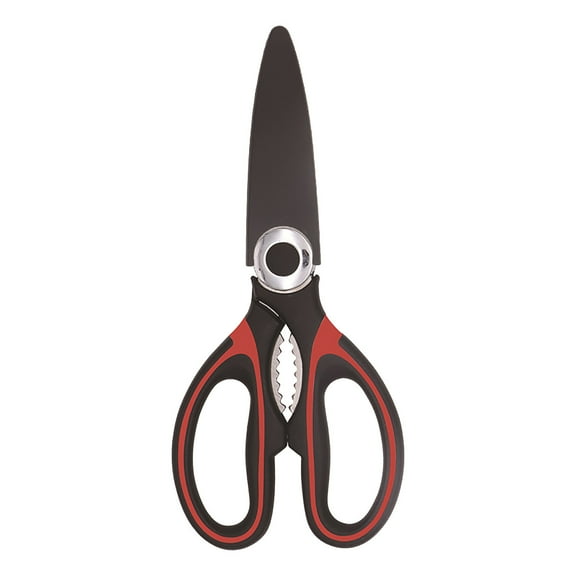 Snmubt Kitchen Scissors Set Stainless Steel Kitchen Scissors Versatile Heavy-Duty Scissors For Kitchen Small Tools (Black Red)