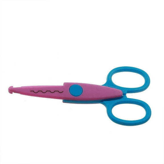 Snmubt Lace Scissors Set Wave Pattern Scissors Diy Enthusiasts Scissors Decorative Paper Cutting Scissors (B)
