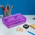Snmubt Large Plastic Pencil Case With A Pencil Sharpener, Capacity
