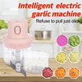 thumbnail image 1 of Snmubt Mini Garlic Chopper Garlic Press Mincer Pepper Chili Vegetable Meat Grinde (Pink), 1 of 9