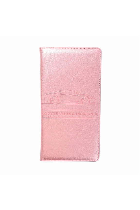 Multifunctional Driver‘s License Bag, Car ID Card Bag Wallet with Multiple Card Slots, Waterproof and Scratch-proof PU Leather in Pink, Cute Auto Accessory for Women Christmas Gift