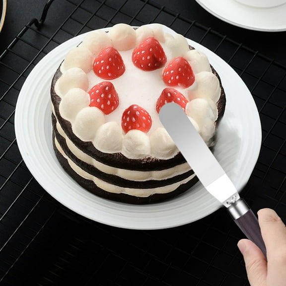Snmubt Offset Spatula With Spatula And Cake Scraper Set Stainless Steel Cake Icing Spatula Baking Cakal Decorating Spatula Icing Spreader Scraper Blade (Silver)