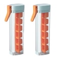 thumbnail image 1 of Snmubt Orange Press Ice Tray - 2Pcs Silicone Mold for Refrigerator, Easy-Release Freezer Box for Homemade Ice, Perfect for Home Bar Trip, 1 of 8