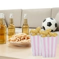 thumbnail image 1 of Snmubt Popcorn Boxes Birthday Party Striped Popcorn Boxes Food Packaging Cartons (Pink), 1 of 6