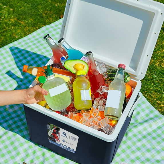 Snmubt Portable Cooler Insulated Box Leak Proof Outdoor Hard Cooler Keeps Ice For Up To 3 Days Great For Beach Camping Tailgating Sports More (Blue)