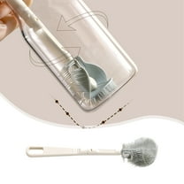 Snmubt Portable Soft Rubber Cup Brush For Household Cleaning Detachable 360 Angle Cleanliness Kitchen Bottle Baby Bottle Washer (Gray)