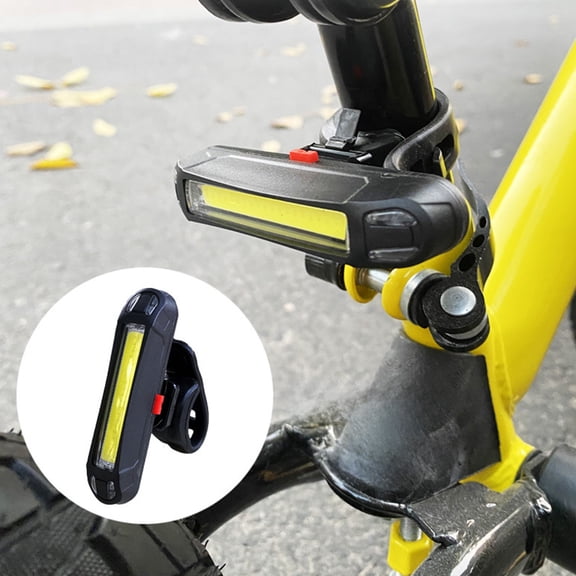 Snmubt Red & White Bike Taillight, USB COB LED Lamp with Fast/Slow Flashing, Night Riding Safety Light for Bicycle, Cycling Gear, Valentine's Gift
