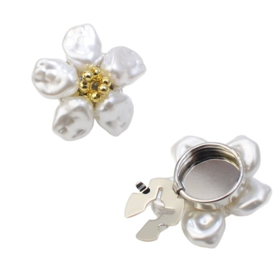 Snmubt Shirt Button Pearl Button Cover, Silicone Button Covers for Clothes, Transparent Button for Accessories Christmas Gifts
