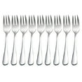 thumbnail image 1 of Snmubt Stainless Steel Colourful Forks 8PC for Fruit Desserts Ice Cream Cake Forks (Silver), 1 of 1