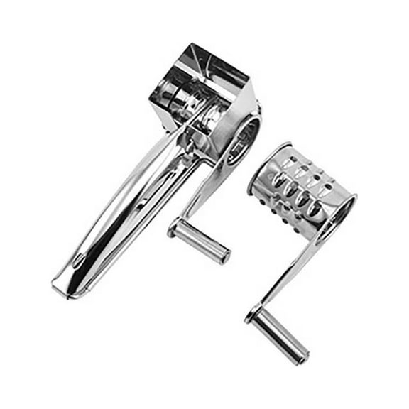 Snmubt Stainless Steel Hand Rotating Grater Easily Use Hand Crank Rotary Shredder Grinder Or For Grating Hard Cheese Chocolate Parmesan And More (B)