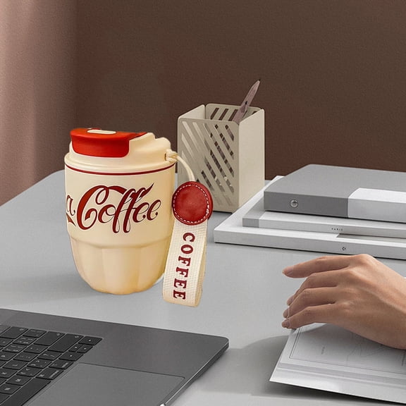 Snmubt Stainless Steel Mouthwash Mug Stainless Steel Milk Mug Coffee Mug Portable Family Stainless Steel Toothpots Toothbrush Cups (Beige)