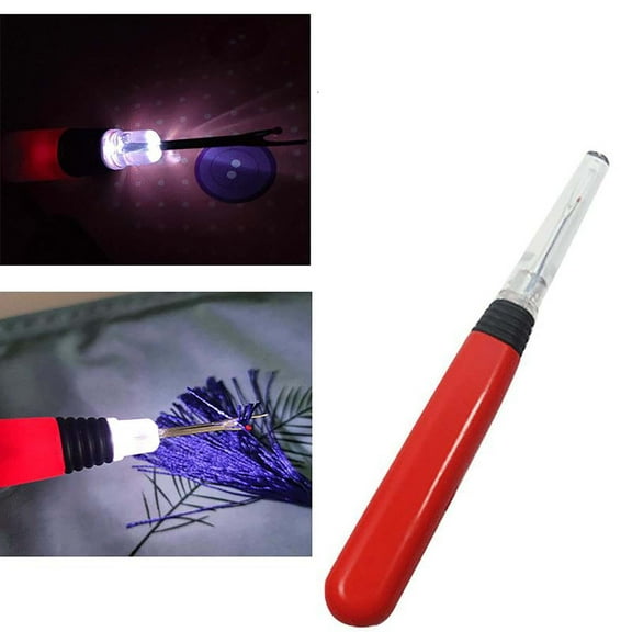Snmubt Stitch Remover With Light Illuminated Sewing Accessories Sewing Tools (Red)