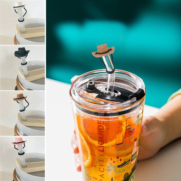 Snmubt Straw Tips Drinking Proof Plugs Cover B, 6-10mm Cowboy Hat Plug Straw Sealing Tools, Silicone, for Cup, Tumbler, Travel Mug, Home, Office, Outdoor