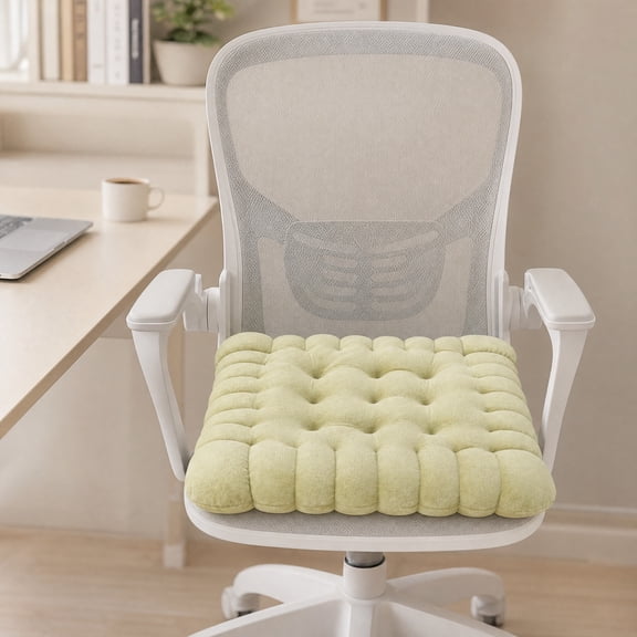 Snmubt Thick Crystal Velvet Cloud Shape Chair Cushion, Non-Slip Soft Seat Pad for Dining Chair Office Desk Home Floor Sitting, 40x40 cm