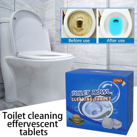 Snmubt Toilet Bowl Cleaner Tablets, Powerful Descaling Urine Stain Yellowing Remover Deodorizer, Bathroom Deep Cleaning Supplies Tool, Spring Cleaning Sanitizer
