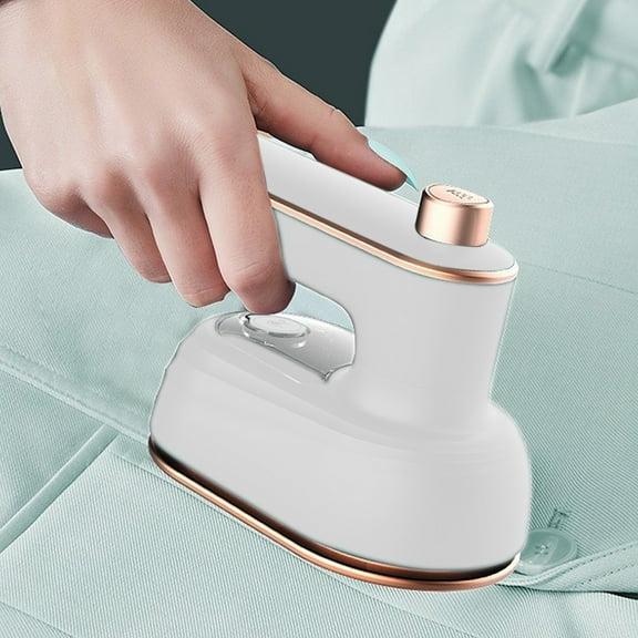 Snmubt Upgrade Portable Mini Ironing Machine- 180 Degree Rotatable Handheld Steam Iron- Foldable Travel Garment For Fabric Clothes-Good For Home And Travel (White)