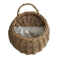 thumbnail image 1 of Snmubt Woven Hanging Basket Storage Basket Flower Pot Hanging Wall Basket (Brown), 1 of 2