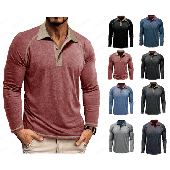 Snndgx Cotton Spandex Shirts for Men Breathable Long Sleeve Collared Neck Casual Men's Shirts