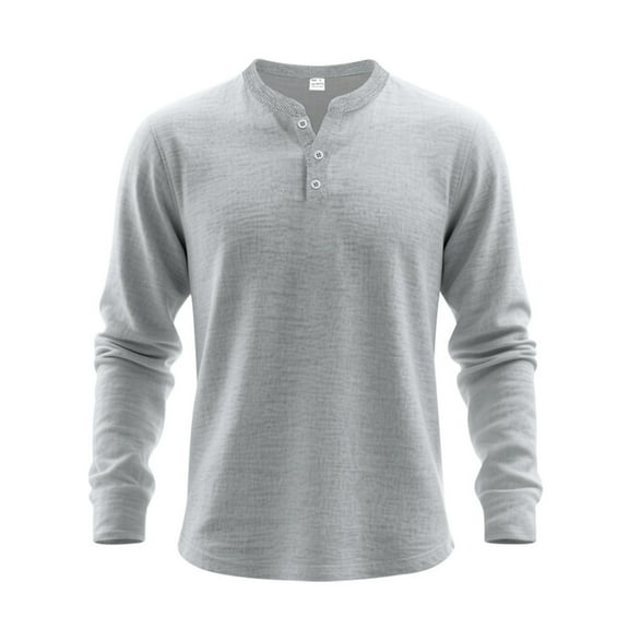 Snndgx Mens Casual Shirts Pullover Fitness Shirts Long Sleeve V Neck Loungewear Basic Shirts Solid Color