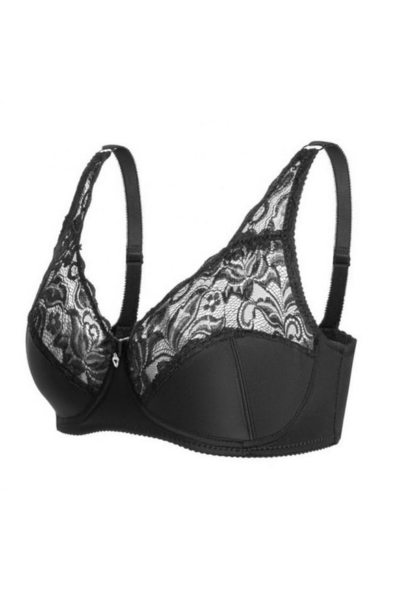 Breast Pocket Bra for Crossdressers Mastectomy Black 40C
