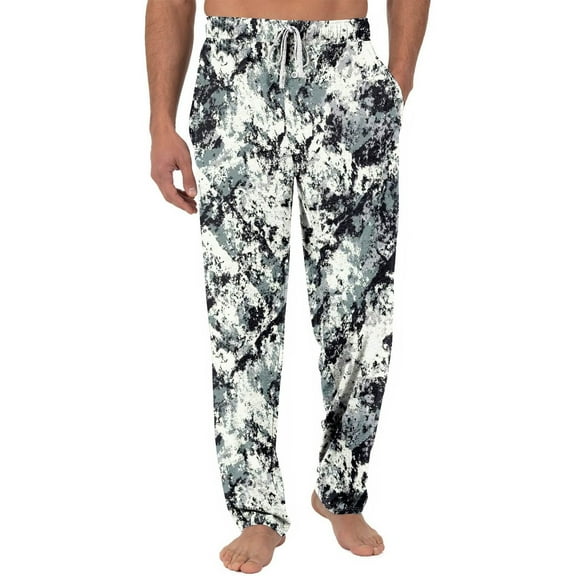 SnnmBlm Camo Pajama Pants Hunting Camouflage Men's Pajama Bottoms Lounge Sleepwear PJs Lightweight Sleep Pants White M