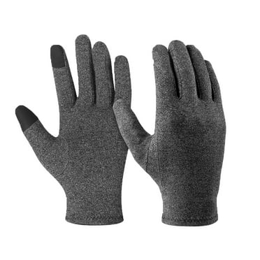 SnnmBlm Compression Gloves for Hand Arthritis, Rheumatoid, , Carpal Tunnel Pain for Women & Men, -Slip Glue dot Gloves for Work Gray M