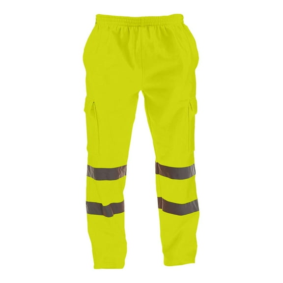 SnnmBlm Construction Work Pants for Men, Reflective Neon Color Bottoms High Visibility Trousers for Men Green M