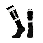 SnnmBlm Dugout Baseball Socks Over the Calf Length Black One Size