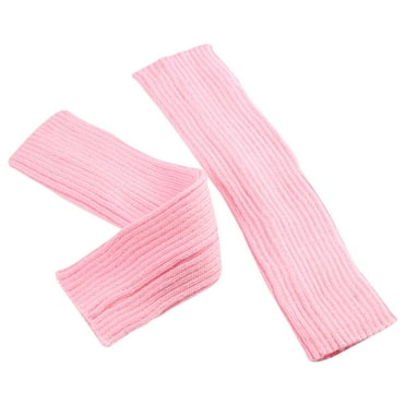 SnnmBlm Leg Warmers for Women Girls 80s Ribbed Leg Warmer for Neon Party Knitted Fall Winter Sports Socks Pink 1 Pairs