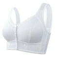 thumbnail image 1 of SnnmBlm Luxysense Bra for Senior, Charm Front Closure Bras, Front Closure Breathable Bra for Seniors White 58, 1 of 3