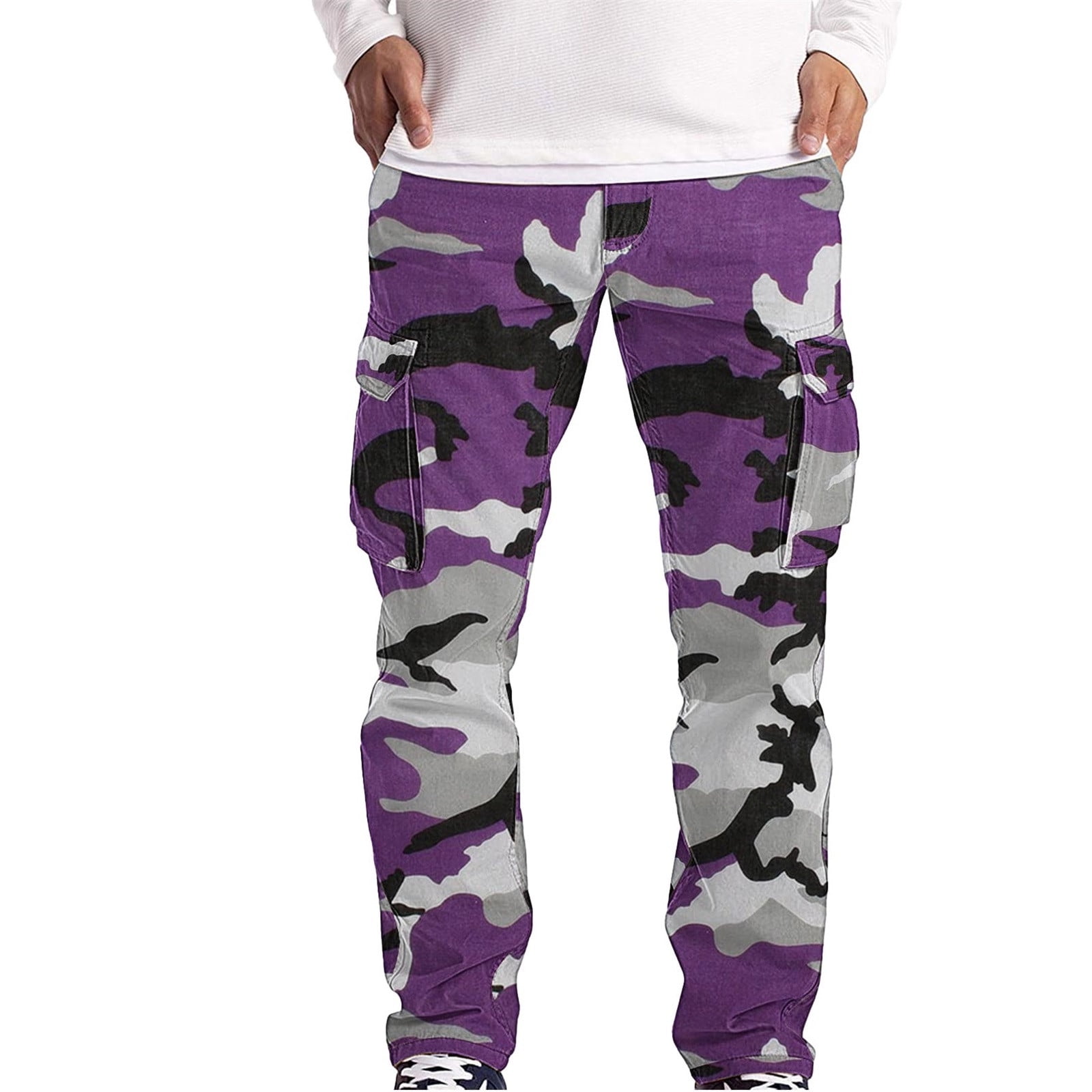 Men's Casual Multi Pocket Army Camo Trousers Classic
