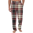 thumbnail image 1 of SnnmBlm Men's Cotton Super Soft Flannel Plaid Pajama Pant Black 3XL, 1 of 7