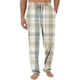 thumbnail image 1 of SnnmBlm Men's Cotton Super Soft Flannel Plaid Pajama Pant Khaki 2XL, 1 of 7