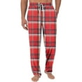thumbnail image 1 of SnnmBlm Men's Cotton Super Soft Flannel Plaid Pajama Pant Red 2XL, 1 of 7
