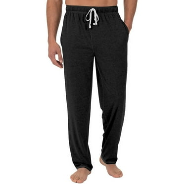 SnnmBlm Men's Extended Sizes Jersey Knit Sleep Pajama Lounge Pant Black 2XL