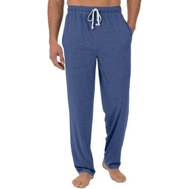 SnnmBlm Men's Extended Sizes Jersey Knit Sleep Pajama Lounge Pant Blue 2XL