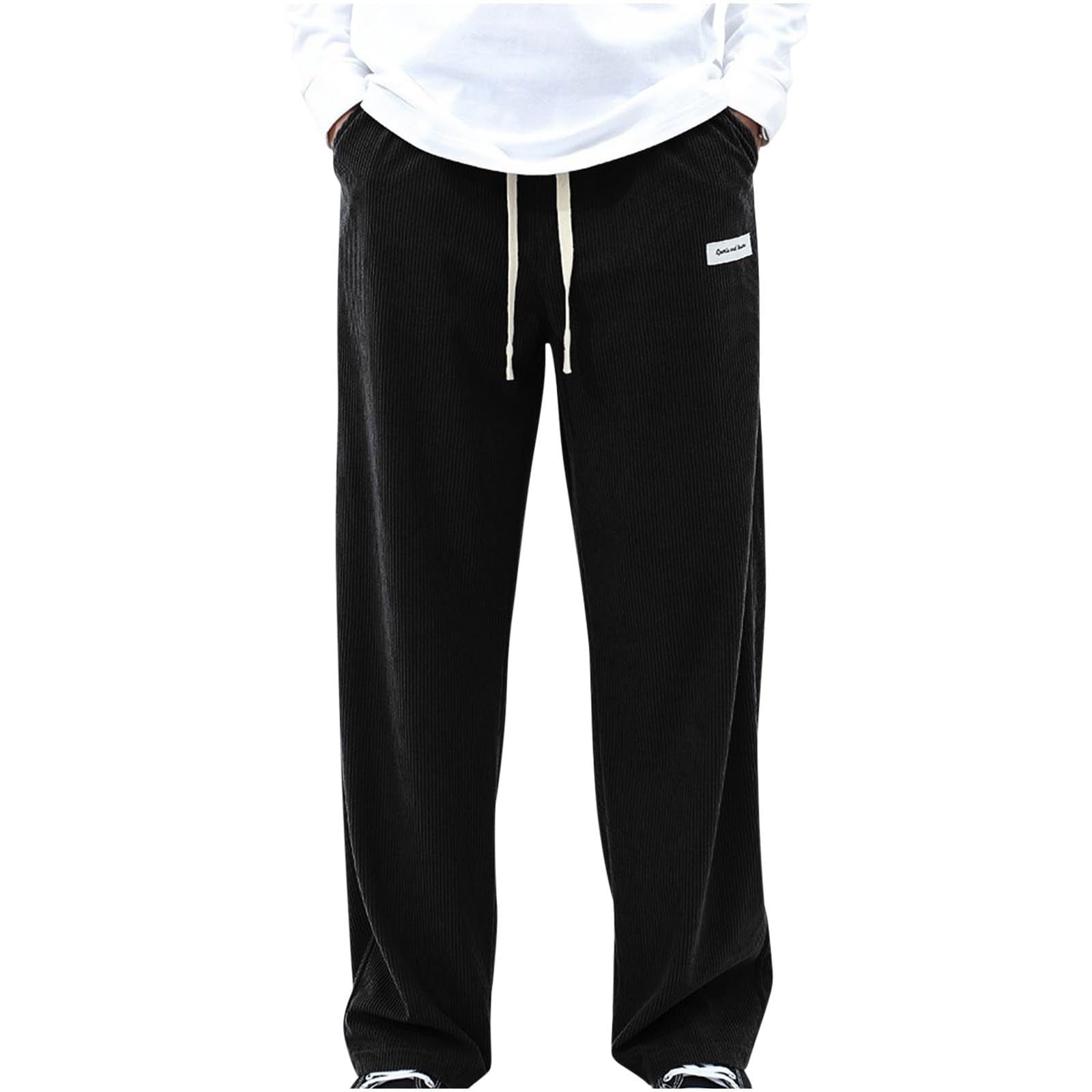 SnnmBlm Mens Cotton Athletic Pants Open Bottom Running Sweatpants
