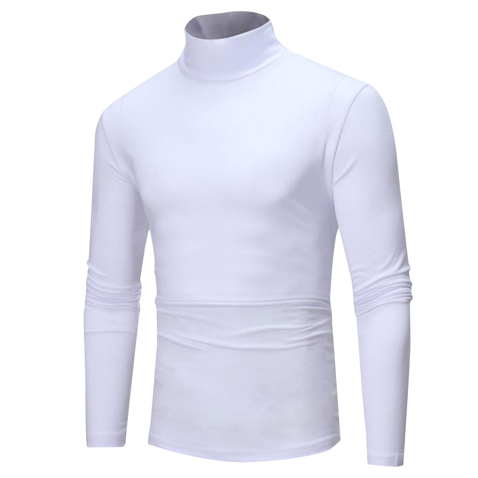 SnnmBlm Mens Mock Turtleneck Long Sleeve Thermal Sports Solid Color
