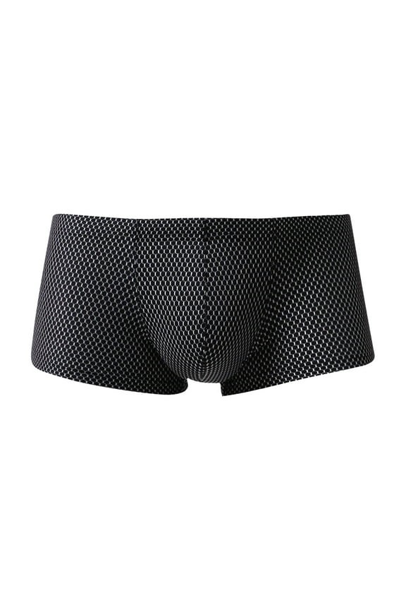Mens Padded Underwear, Breathable Mesh Boxer Brief Body Shapewear Butt Lift Enhancer with Hip Removable Pad 1Pcs Black M