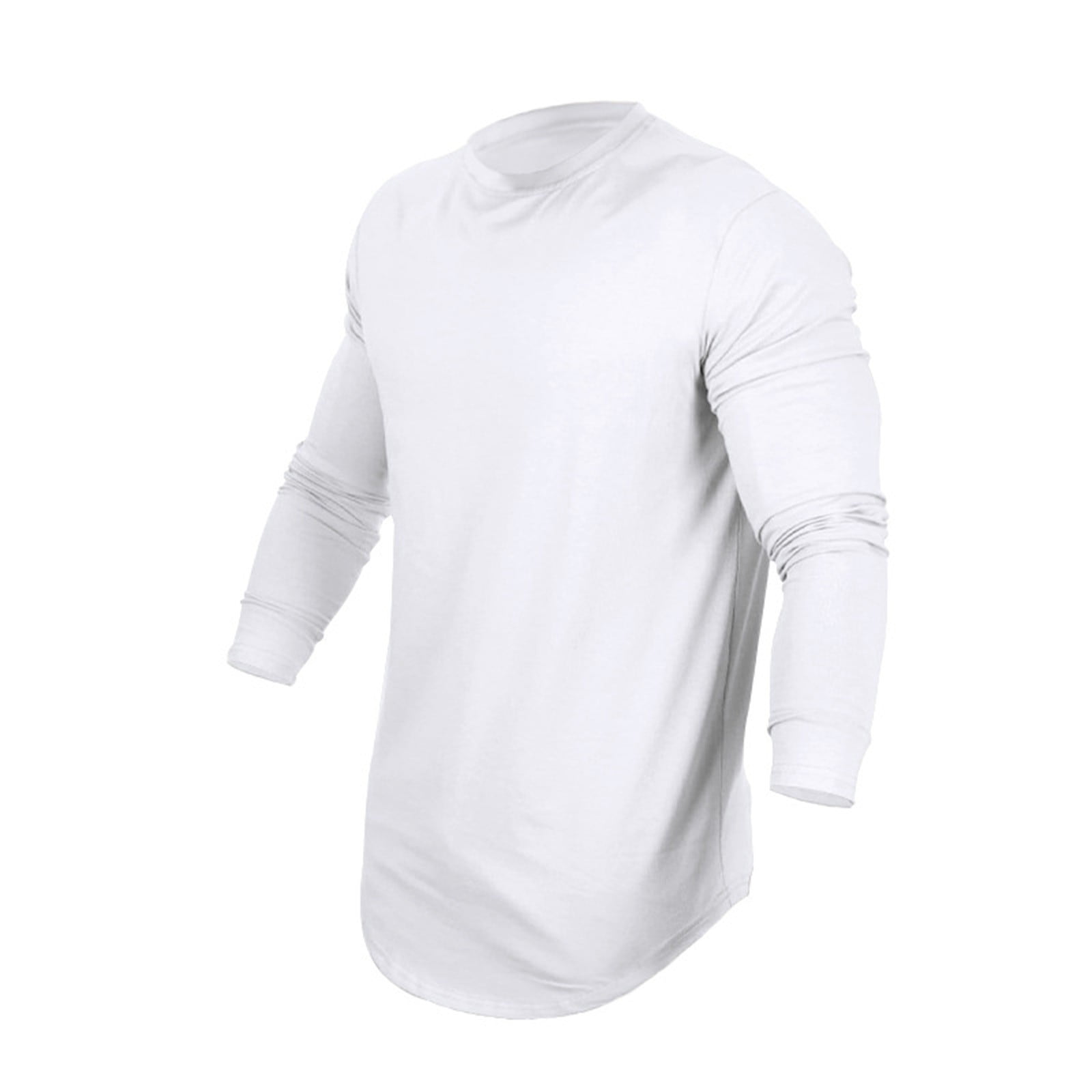 LETAOTAO Men's Longline Gym Tee – Slim Fit Workout T-Shirt With Drop Cut Hem (Red, X-Large Tall)