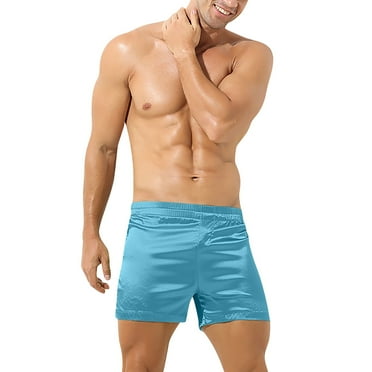 SnnmBlm Mens Swim Trunks with Compression Liner 5" Stretch Beach Shorts Quick Dry with Zipper Pockets Board Shorts Blue M