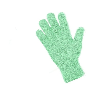 SnnmBlm Microfiber Dusting Gloves Reusable Cleaning Mittens Gloves for Women Cyan One Size