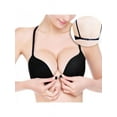 thumbnail image 1 of SnnmBlm Racerback Push Up Padded Bras for Women Add 2 Cup Front Closure Back Smoothing T Back Plunge Underwire Bra Black S, 1 of 3