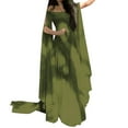 thumbnail image 1 of SnnmBlm Renaissance Dress Women Sexy Off The Shoulder Halloween Dress Medieval Costume Long Over Dress Fairy Dresses Green L, 1 of 5