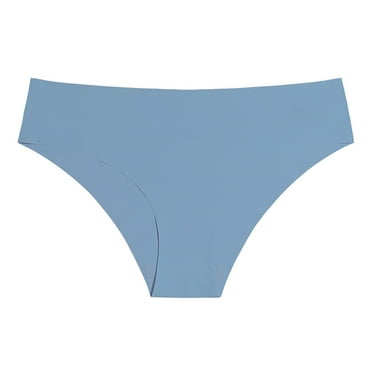 SnnmBlm Sport Thong Panties Women Low Rise Sexy G-String No Show Bonded Breathable Underwear Blue M