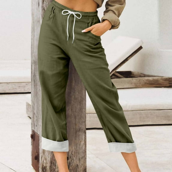 SnnmBlm Women's Denim Stretch Joggers Drawstring Elastic Waist Pull On Jeans with Side Pocket Brown 3XL