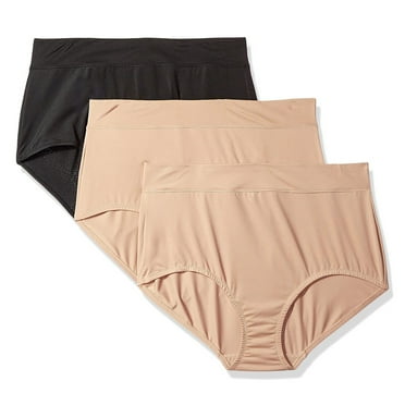 SnnmBlm Womens Blissful Benefits Breathable -Wicking Microfiber Brief Rs4963w Underwear Beige L
